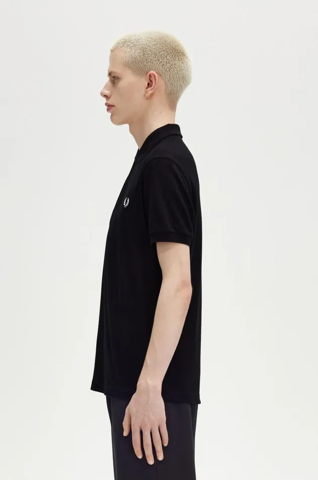 Men Polo Shirts Fred Perry M6000 Blacksnow White