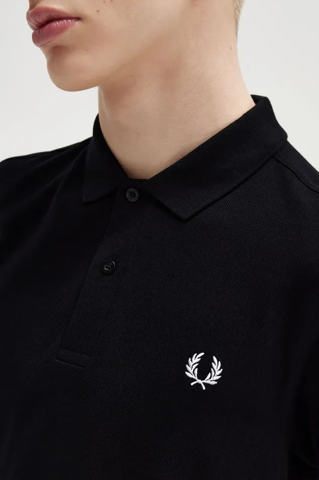 Men Polo Shirts Fred Perry M6000 Blacksnow White