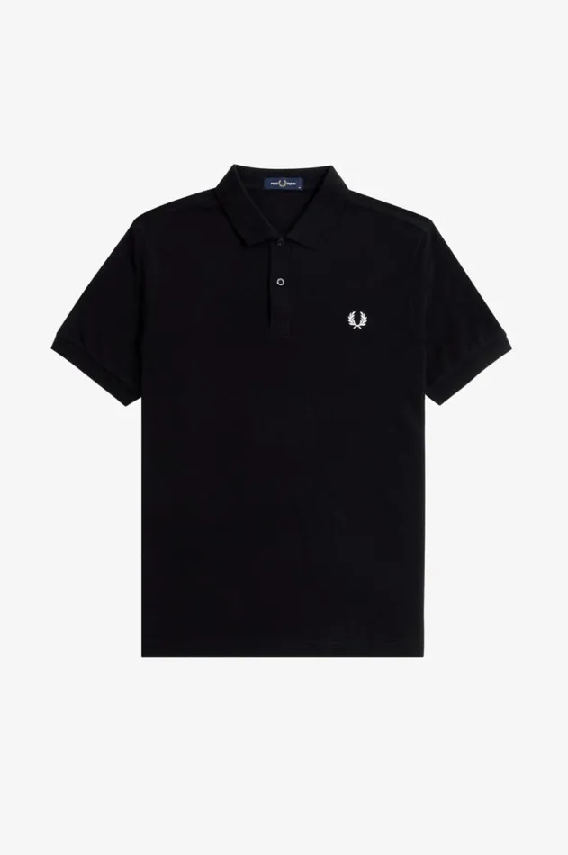 Men Polo Shirts Fred Perry M6000 Blacksnow White