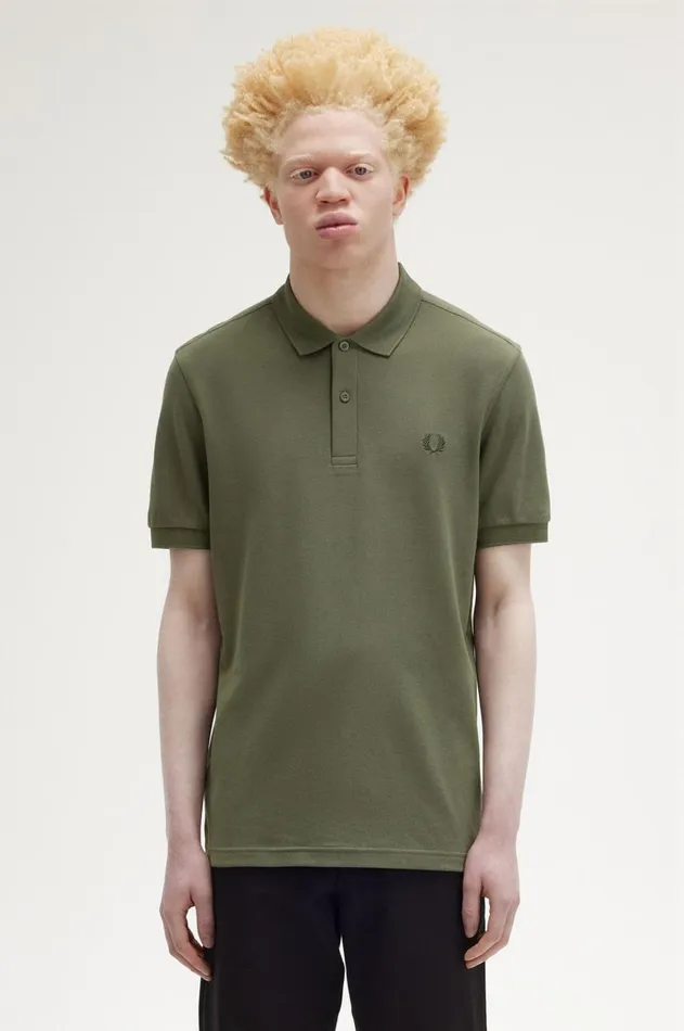 Men Polo Shirts Fred Perry M6000 Laurel Wreath Greennight Green