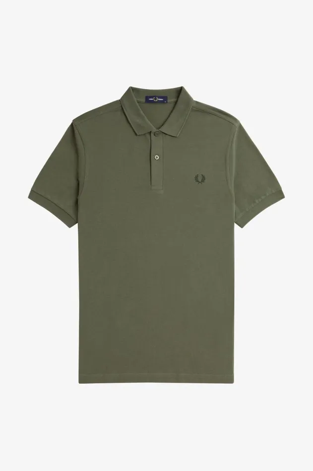 Men Polo Shirts Fred Perry M6000 Laurel Wreath Greennight Green