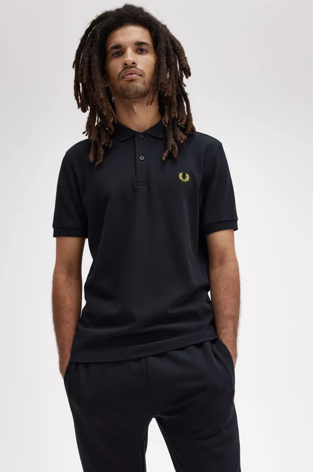Men Polo Shirts Fred Perry M6000 Navyhoneycomb