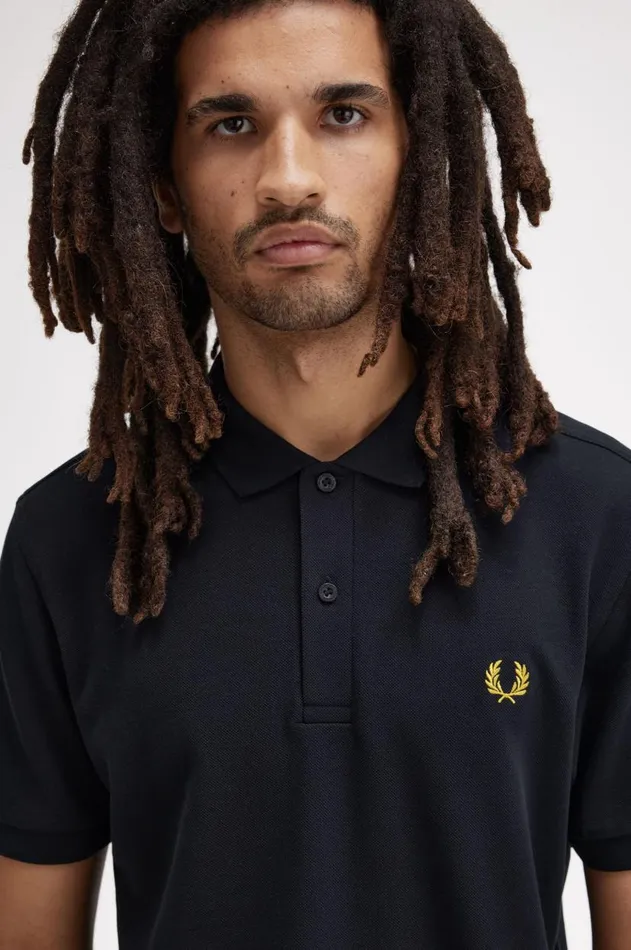 Men Polo Shirts Fred Perry M6000 Navyhoneycomb
