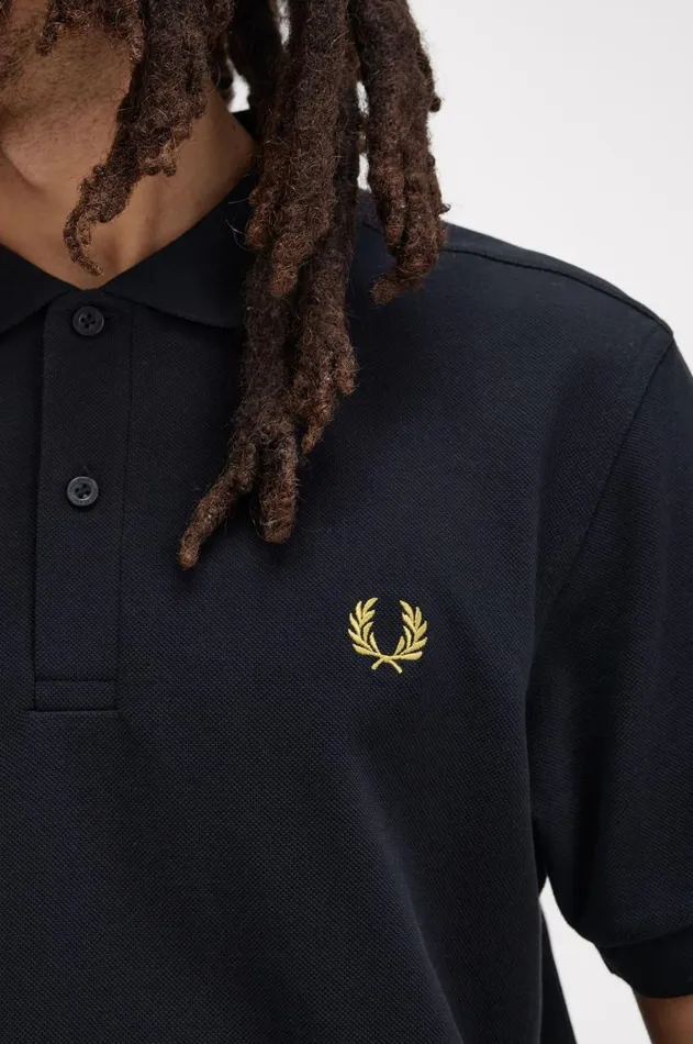 Men Polo Shirts Fred Perry M6000 Navyhoneycomb