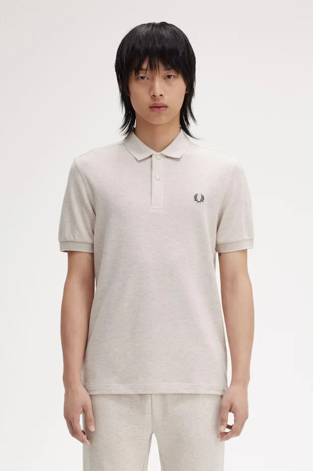 Men Polo Shirts Fred Perry M6000 Porridge Marlanchor Grey