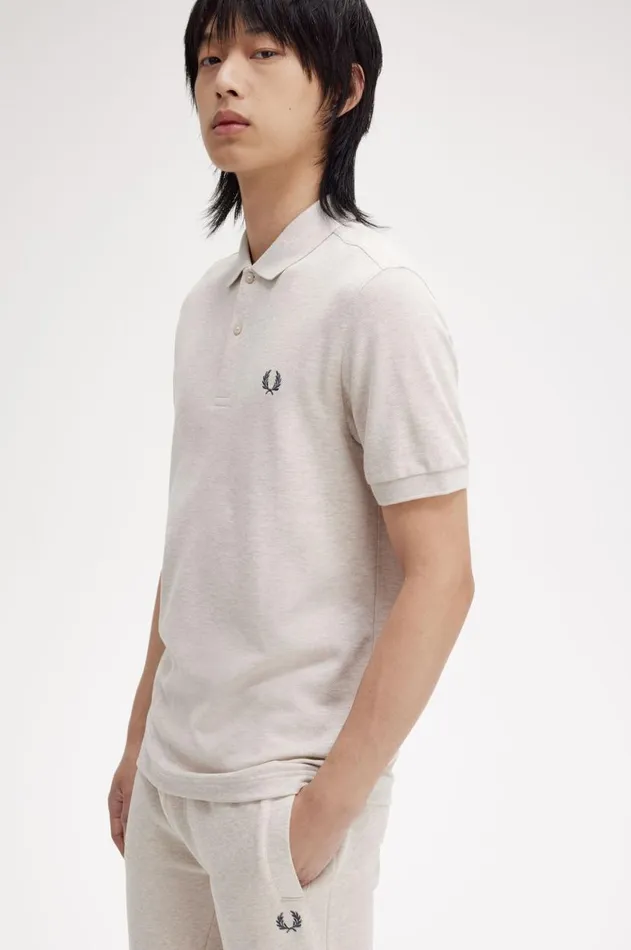 Men Polo Shirts Fred Perry M6000 Porridge Marlanchor Grey