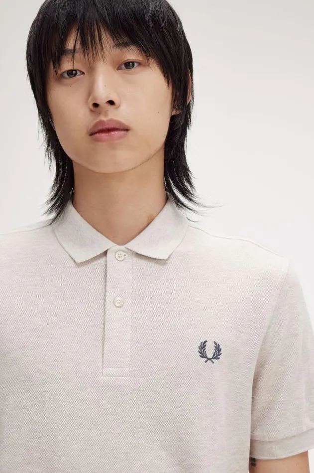 Men Polo Shirts Fred Perry M6000 Porridge Marlanchor Grey