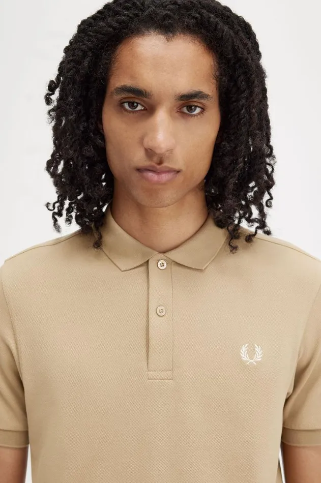Men Polo Shirts Fred Perry M6000 Warm Stoneoatmeal