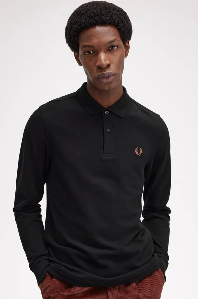 Men Polo Shirts Fred Perry M6006 Blackwhisky Brown