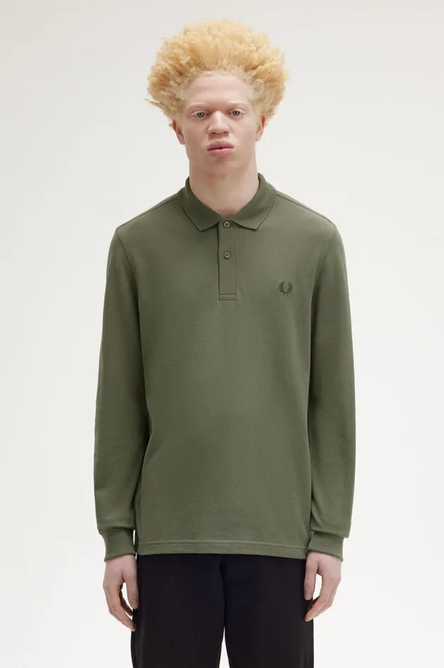 Men Polo Shirts Fred Perry M6006 Laurel Wreath Greennight Green