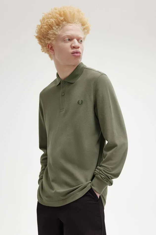 Men Polo Shirts Fred Perry M6006 Laurel Wreath Greennight Green