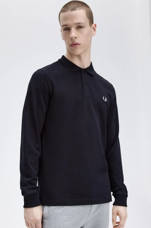 Men Polo Shirts Fred Perry M6006 Navywhite