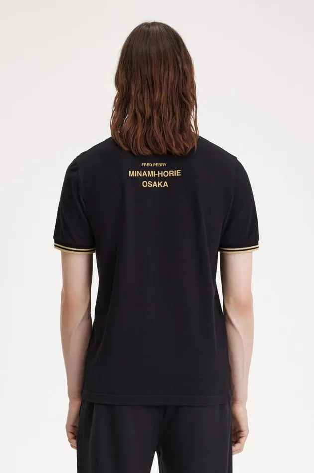 Men Polo Shirts Fred Perry Osaka M12 Blackchampagnechampagne