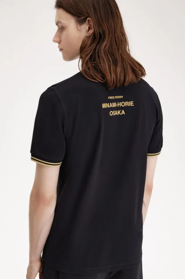 Men Polo Shirts Fred Perry Osaka M12 Blackchampagnechampagne