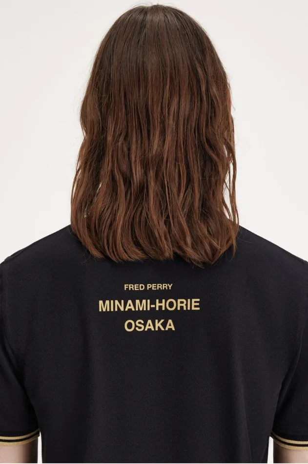 Men Polo Shirts Fred Perry Osaka M12 Blackchampagnechampagne