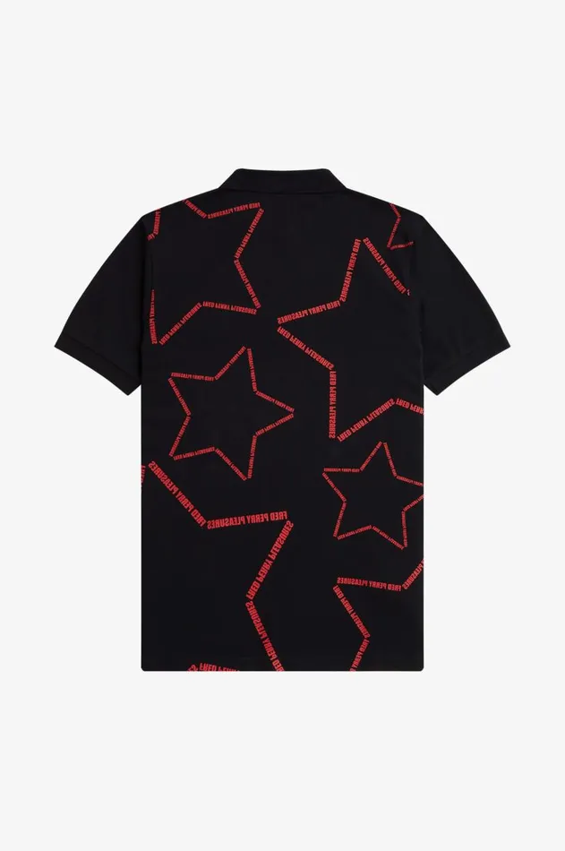 Men Polo Shirts Fred Perry Star Fred Perry Shirt Black