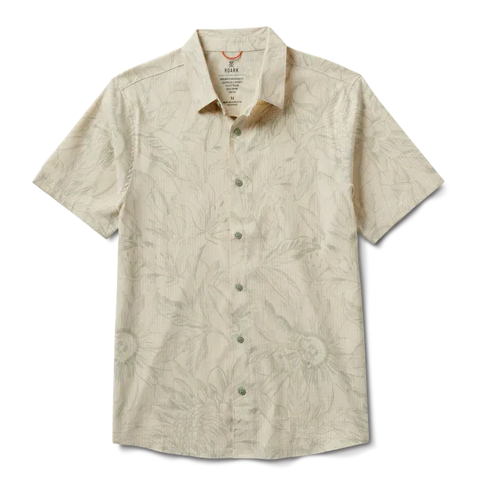 Men Roark Shirts Bless Up Breathable Stretch Shirt Chaparral Sketch Flora