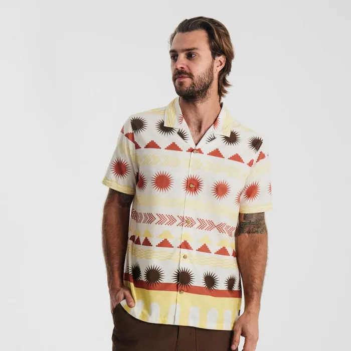Men Roark Shirts Gonzo Camp Collar Shirt Almond Paste