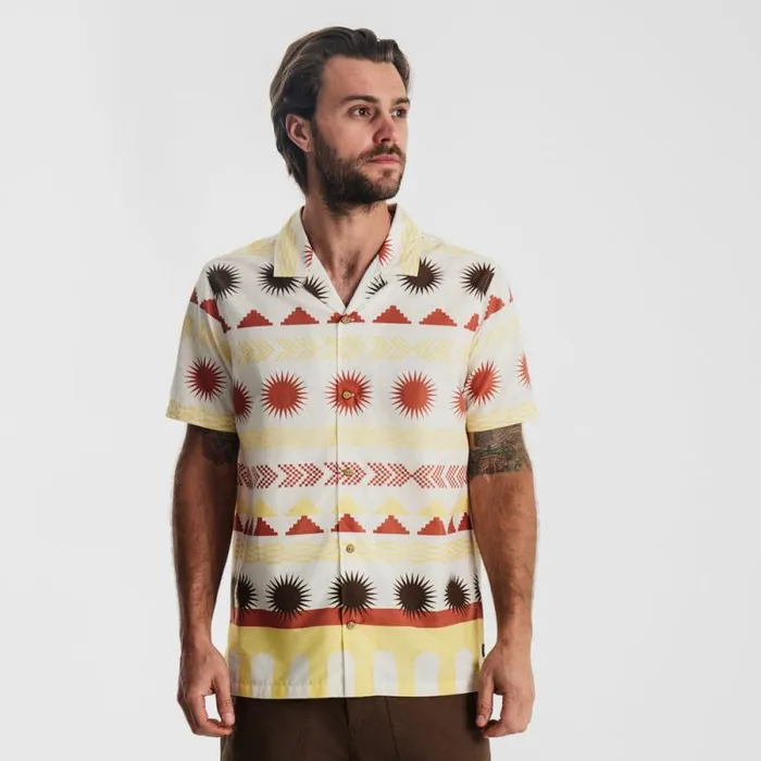 Men Roark Shirts Gonzo Camp Collar Shirt Almond Paste