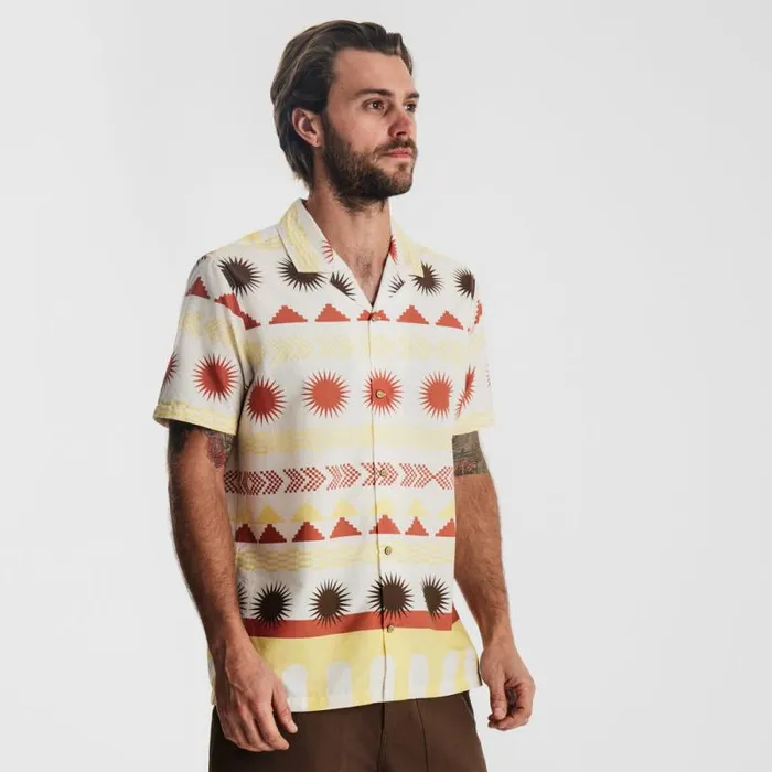 Men Roark Shirts Gonzo Camp Collar Shirt Almond Paste