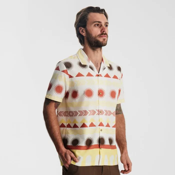 Men Roark Shirts Gonzo Camp Collar Shirt Almond Paste