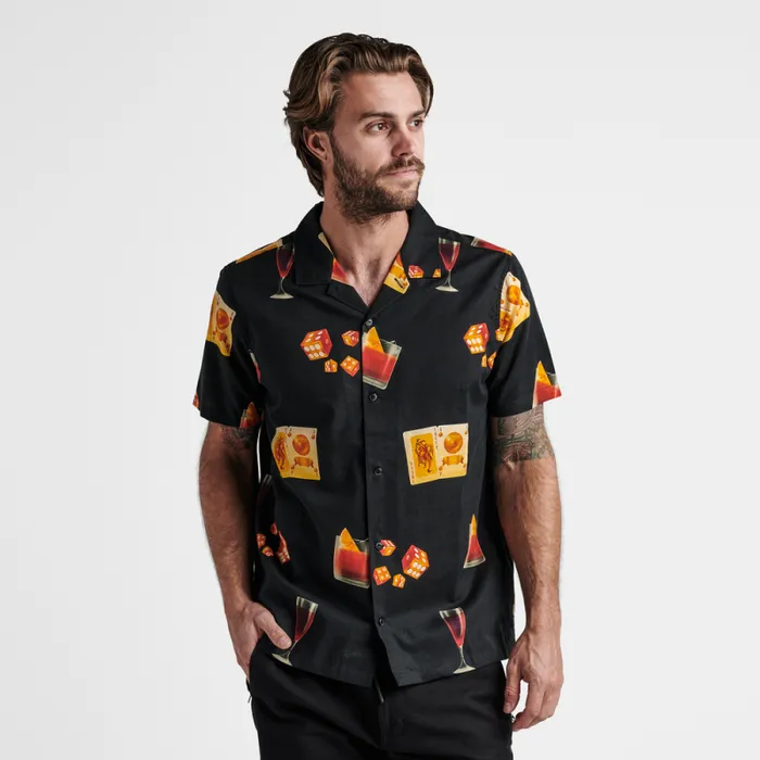 Men Roark Shirts Gonzo Camp Collar Shirt Buon Giorno Black