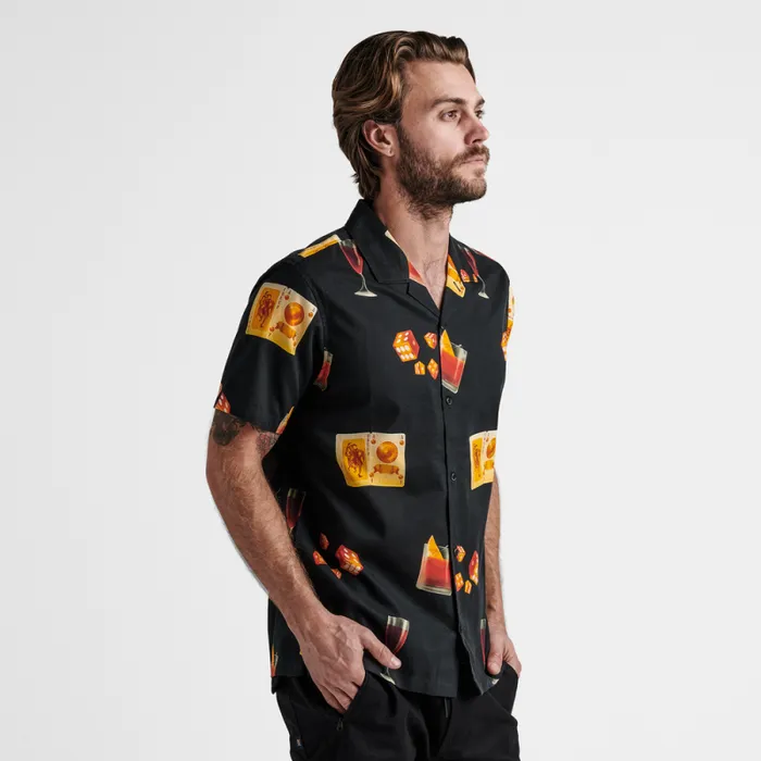 Men Roark Shirts Gonzo Camp Collar Shirt Buon Giorno Black