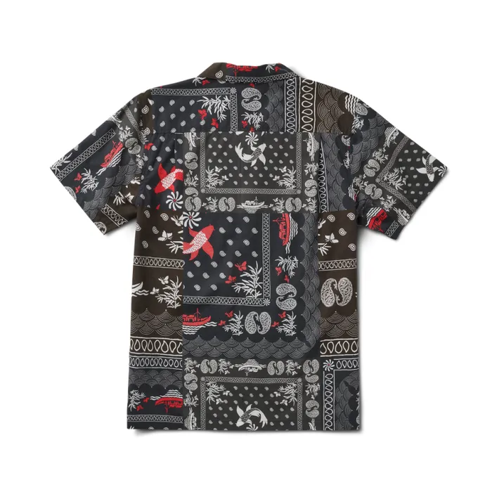 Men Roark Shirts Gonzo Camp Collar Shirt Hachimaki Black