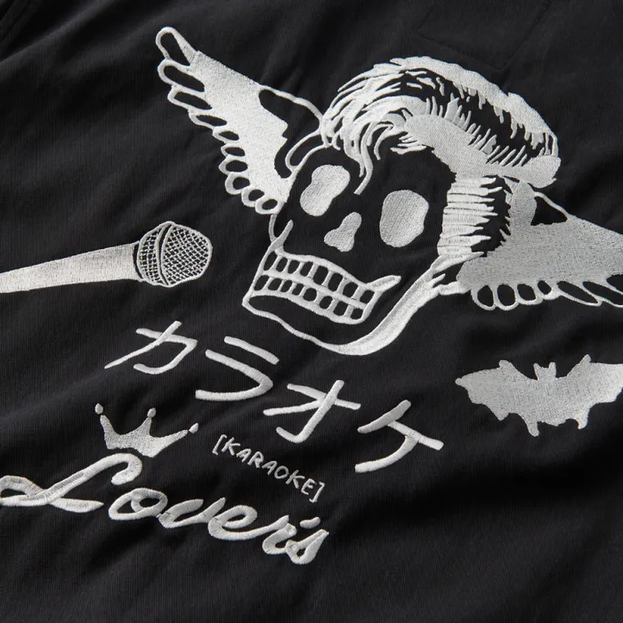 Men Roark Shirts Karaoke Lovers Long Sleeve Shirt Karaoke Black