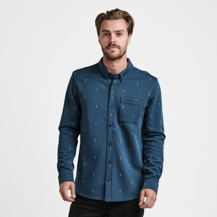 Men Roark Shirts Scholar Metro Long Sleeve Shirt Deep Blue