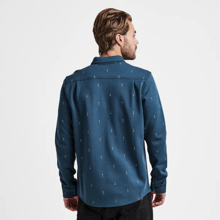 Men Roark Shirts Scholar Metro Long Sleeve Shirt Deep Blue