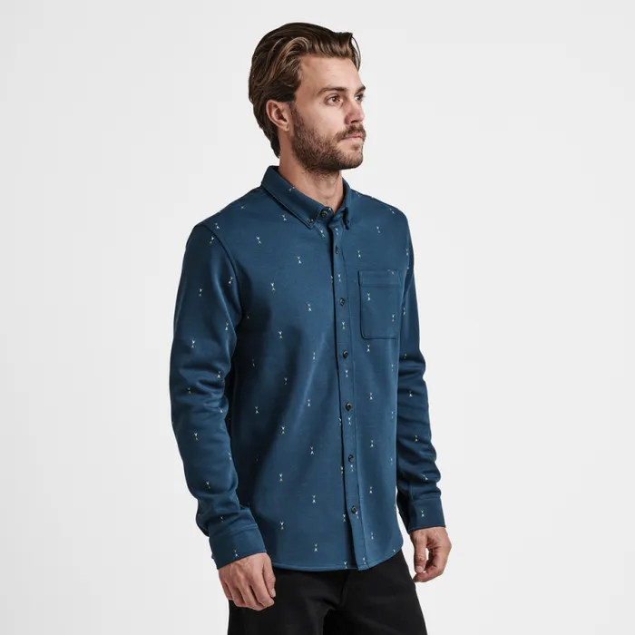 Men Roark Shirts Scholar Metro Long Sleeve Shirt Deep Blue