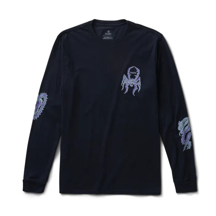 Men Roark Tees Jamie Thomas Yokai Long Sleeve Premium Tee Dark Navy