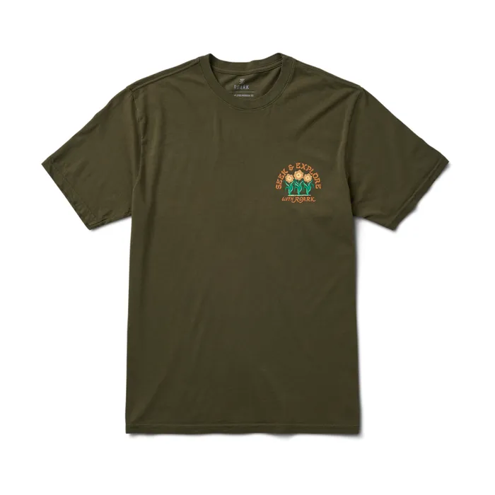 Men Roark Tees Seek and Explore Premium Tee Military