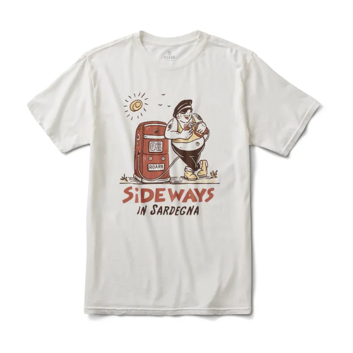 Men Roark Tees Sideways In Sardegna Premium Tee Off White