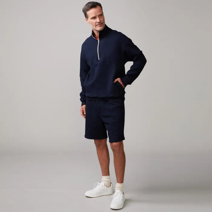 Men Sale MONROW Half Zip Sweatshirt Indigo