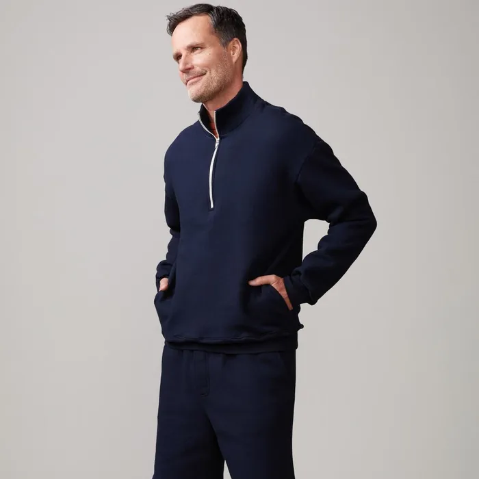 Men Sale MONROW Half Zip Sweatshirt Indigo