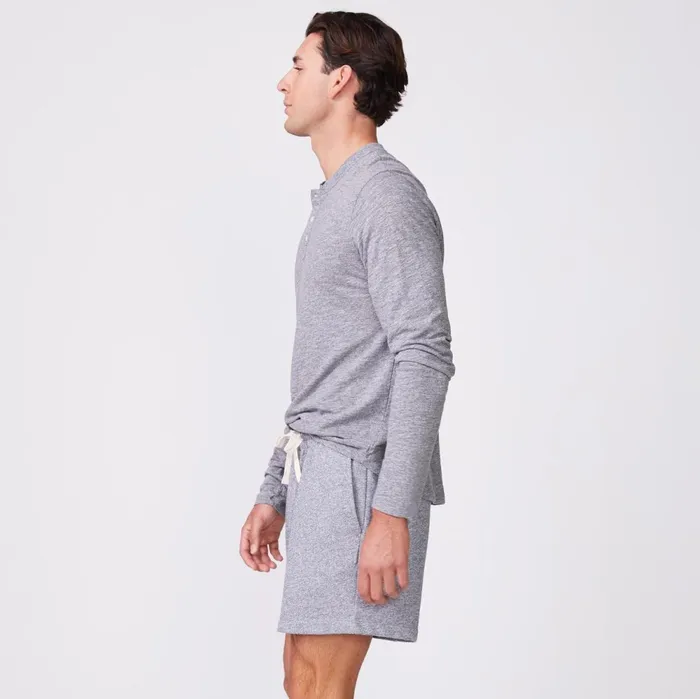Men Sale MONROW Long Sleeve Henley Granite