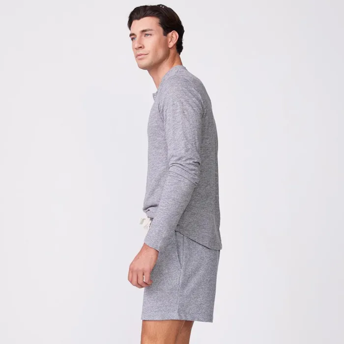 Men Sale MONROW Long Sleeve Henley Granite