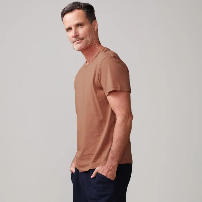 Men Sale MONROW Relaxed Crew Caramel