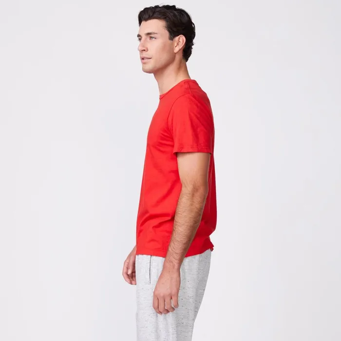 Men Sale MONROW Relaxed Crew Deep Red