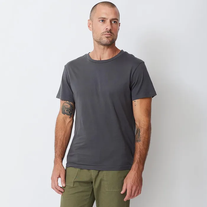 Men Sale MONROW Relaxed Crew Faded Black