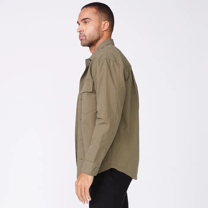 Men Sale MONROW Shirt Jacket Military Green