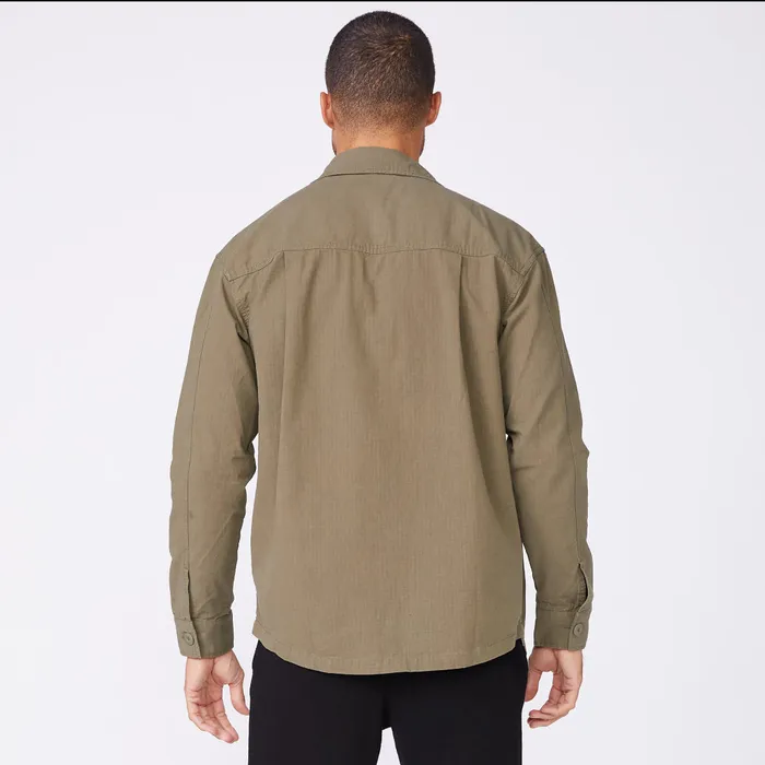 Men Sale MONROW Shirt Jacket Military Green