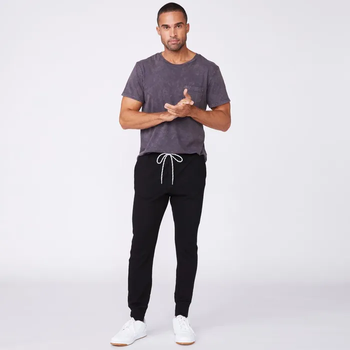 Men Sale MONROW Stone Wash Relaxed Pocket Crew Neptune
