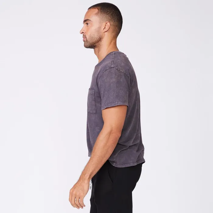 Men Sale MONROW Stone Wash Relaxed Pocket Crew Neptune