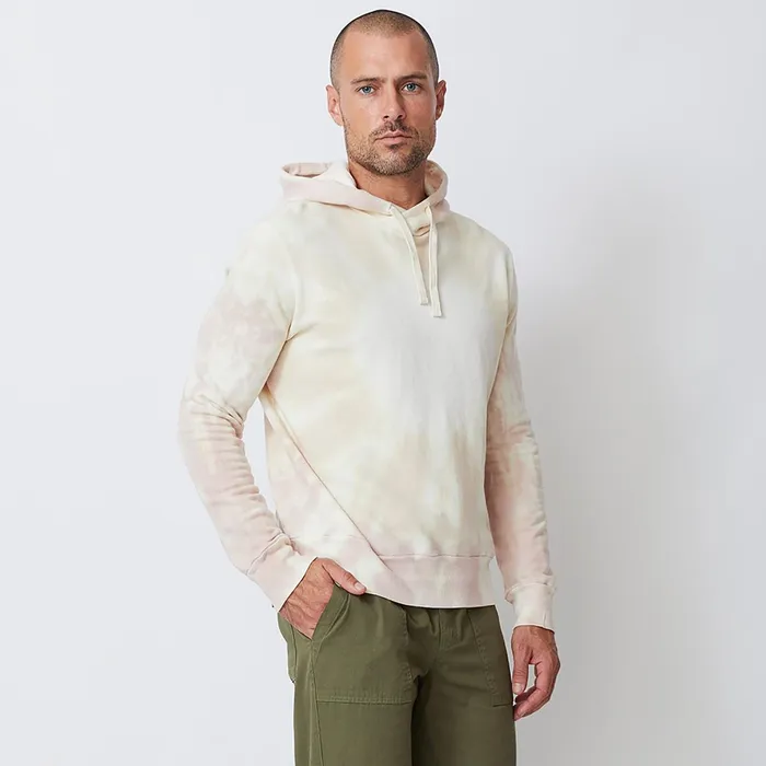 Men Sale MONROW Sunburst Tie Dye Pullover Hoody Bonewhitetaupe