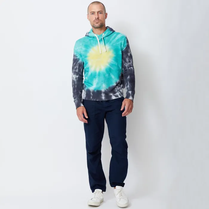 Men Sale MONROW Sunburst Tie Dye Pullover Hoody Yellowtealfaded Black Men Sale MONROW Sunburst Tie Dye Pullover Hoody Yellowtealfaded Black