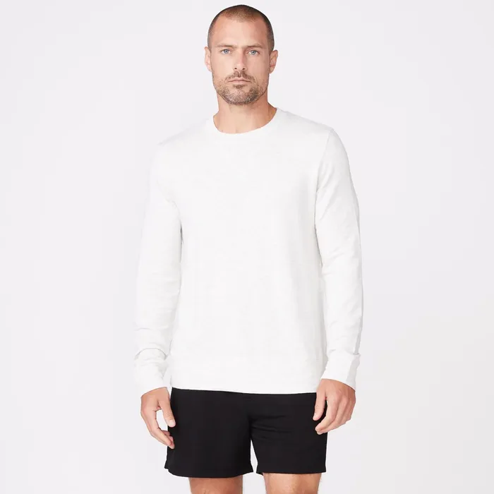Men Sale MONROW Supersoft Crew Neck Sweatshirt Ash