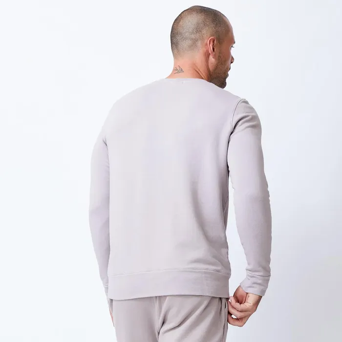 Men Sale MONROW Supersoft Fleece Crew Neck Sweatshirt Acorn